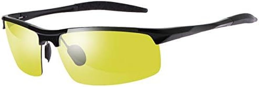 YIMI Polarized Photochromic Outdoor Sports Driving Sunglasses for Men Women AntiGlareEyewear Ultra-Light Sun Glasses (Yellow/C7)
