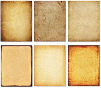 60 Feuilles Papier Lettres Vintage De Luxe, Double Taille 120GSM Imprimante 6 Assortis Conception Rétro Parchemin