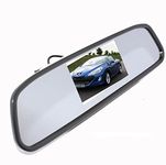 Alria 4.3 Digital TFT LCD Screen Rearview Mirror Monitor for Car Reverse for Backup Camera + Free Hypersonic Wiper Stand, Taiwan