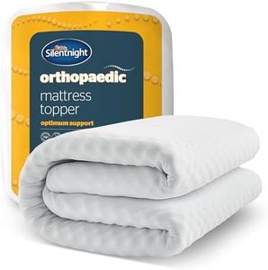 Silentnight Orthopaedic Mattress Topper - Relieves Aches & Pains - Ergonomic Contoured Comfortable Foam - Supportive for Neck, Back, Body Pain - Washable Removable Cover, Hypoallergenic, Double