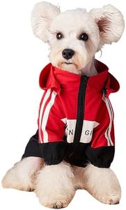 FlooFelove Dog rain Jacket Waterproof Suitable 6-8lbs - Small Dog Coat for Chest:16in Back Length:12in Suitable Rainy in Winter Coat for Dogs