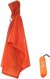 Winise Multifunctional Outdoor Rain Poncho Backpack Rain Cover Waterproof Tent Tarp Footprint Ground Sheet Shelter Sunshade for Camping Hiking Jungle Cycling Outside (Orange)