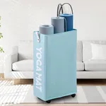 Caroeas Yoga Mat Storage Rack, 27 inches Yoga Mat Holder, Home Gym Equipment Storage, Workout Equipment Organization, Light Blue