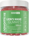 Lions Mane Supplement High-Strength 2000mg - Sugar-Free - Lions Mane Mushroom Extract Gummies - with Vitamin B6, B12 - Alternative to Lions Mane Capsules & Powder - Lion's Mane for Mental Performance