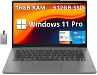 Lenovo Ideapad 3i 14" FHD Business Laptop, Intel i5-1155G7, 16GB RAM, 512GB SSD, ‎Intel Iris Xe Graphics, WiFi 6, Bluetooth 5.1, Grey, Windows 11 Home, 32GB Hotface USB Card