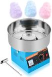 VEVOR Cotton Candy Machine Commercial, 1000W Electric Candy Floss Maker, Easy Use with 15 inch Stainless Steel Bowl and Sugar Scoop, Makes Hard Candy for Home Kids Birthday, Family Party, Blue
