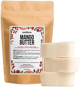 Raw Mango Butter - 100% Natural Skin and Hair Moisturizer - Use with Shea in DIY Whipped Body Butter, Mango Body Lotion, Lip Gloss and Soap Making, 8 oz Block