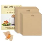 VIDETOL 24 Pcs Toastie Bags for Toaster, Non-Stick Reusable Toaster Bags, 2 Sizes Toasted Sandwich Bags for Grilled Cheese Sandwiches Pizza Panini