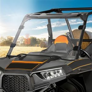 KEMIMOTO Front Full Windshield, Scratch Resistant Hard-coated Polycarbonate Compatible with 2014-2018 Polaris RZR 1000 / XP 1000 / 4 1000 / 15-18 RZR 900 RZR 1000 XP Windshield