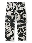 OCHENTA Boys' Camo Cargo Pants with 8 Pockets Scout Combat Casual Outdoor Hiking Camo White Tag 130-6 Years