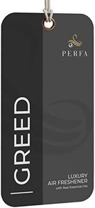 Greed Disposable Card Freshener for Men | Car Scents Air Freshener with Greed Fragrance | Strong Car Perfume Air Freshener with Odour Eliminating Technology | Greed by Perfa