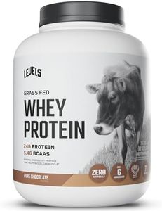 Levels Grass Fed 100% Whey Protein, No Hormones, Pure Chocolate, 5LB