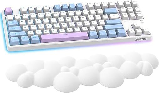 Attack Shark Gaming Keyboard Wrist Rest Pad,Memory Foam Keyboard Palm Rest, Ergonomic Hand Rest for Computer Keyboard,Laptop,Mac,Lightweight for Easy Typing Pain Relief-White