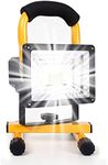30W LED Work Light,Rechargeable Flood Light, 48LEDs IP65 Waterproof Job Site Lights with Detachable Stand,Portable LED Security Lights for Home Workshop Garage,Patio, Backyard, 6000K Daylight White
