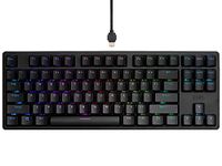 Monoprice Collider TKL Gaming Keyboard - Cherry MX (Red), RGB Backlit, USB C, Programmable Macros, Full N‑Key Rollover, Mechanical Switches, Tenkeyless, for Computer PC Gamer - Dark Matter