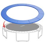 Giantex Trampoline Pad, 8ft 10ft 12ft 14ft 15ft 16ft Trampoline Replacement Safety Pad, No Holes for Pole, Waterproof Trampoline Accessories Spring Cover (15 Ft, Blue)