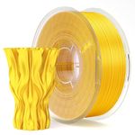 ELEGOO Silk PLA Filament 1.75mm Shiny Gold 1KG, 3D Printer Filament Dimensional Accuracy +/- 0.02mm, 1kg Plastic Spool(2.2lbs) 3D Printing Filament Fits for Most FDM 3D Printers