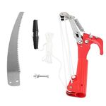 Garden Pruning Head Shear Fruit Picker Extendable Tree Pole Pruner Long Reach Pole Pruning Saw for Sawing and Shearing Tree Trimmer Clipper Trimming Tool Without Pole (4 Wheels)