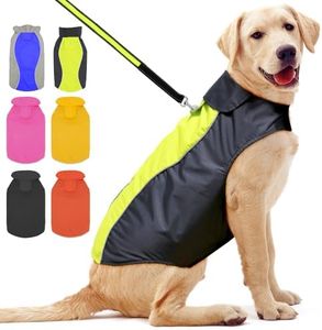 Dog Raincoat,Lightweight Dog Rain coat,Dog Raincoats Waterproof, Waterproof Dog Coat, Dog Rain Jacket,Dog Harness Large,Dog Jacket Warm Dog Cloth (Green, Large)