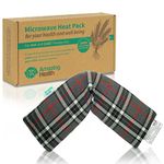 Amazing Health Wheat Bags Microwavable – Hot and Cold Pack for Men and Women - Microwave Heat Pad with Natural Wheat – Heat Pack Cotton Tartan Microwave Wheat Bag 42cm Long for Aches and Discomfort