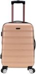 Rockland Melbourne Hardside Expandable Spinner Wheel Luggage, Champagne, Carry-On 20", Melbourne Hardside Expandable Spinner Wheel Luggage