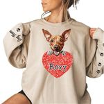 LOVELYPOD Personalized Dog Lover Gifts, Glitter Sweatshirt For Women, Dog Mama Shirts For Women, Cirneco Dell'etna, Custom