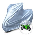 Neodrift 'SilverMax' Bike Cover for Kawasaki Ninja 300 (All-Weather Motorcycle Protection, Water & UV Resistant, Dustproof, Windproof).