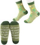 Friends Socks Friendship Gifts 2 Pairs Friend Sunflower Socks Bff Friend Gifts Birthday Gifts for Friends Long Distance Gift (Friends Socks)