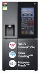 LG 630 L, 3 Star, Frost-Free, Inverter, Wi-Fi Convertible, InstaView Door-In-Door, Side-By-Side Refrigerator with Ice and Water Dispenser (GL-X257AMC3, Matte Black, Door Cooling+ with Hygiene Fresh+)