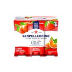 SAN PELLEGRINO Light Blood Orange, Sparkling Fruit Beverage, 25 Calories Per Serving, Made With Real Fruit Juice (From Concentrate), Bold And Flavourful, Crafted in Italy, 24 Cans