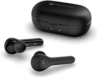 Motorola Sound Moto Buds 085 True Wireless Bluetooth Earbuds with Microphone, Charging Case - IPX5 Water Resistant Sweatproof Wireless Earbuds, Smart Touch-Control, Deep Bass Ear Buds - Black