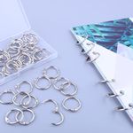 Prescent Metal Book Binder Ring 19mm Size for Card Holder, Biding, Keychain, Book, School & Office Multipurpose Use (Pack of 50)