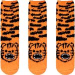 Women's Super Soft Warm Microfiber Fuzzy Cozy Animal Socks, 10 Tiger, 3 Pairs Value Pack