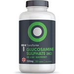 Transforme Glucosamine Sulphate 2KCl 1500mg 365 Tablets, 1 Year Supply, Vegan & Vegetarian High Strength, Premium Quality Glucosamine, UK Made, Gluten Free