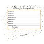 Graduation Party Advice Cards For The Graduate - Set of 25 (Gold and Black)