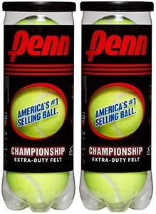 Penn Championship Tennis Balls - Extra Duty Felt Pressurized Tennis Balls - 2 Cans, 6 Balls