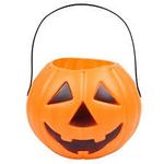 Priya Party Decoration Halloween Pumpkin Plastic Bucket for Halloween Parties 1PC