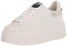 Ash Women's Moby Studs Sneaker, White/White, 5 UK