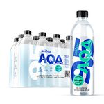 Talking Rain AQA Alkaline Ionized Bottled Water, 9.5 pH, with Electrolytes and Minerals Added for Taste, 20 fl oz Bottle (Pack of 12)