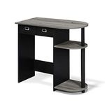 Furinno Go Green Home Laptop Notebook Computer Desk, Study Desk, Writing Desk, French Oak/Black/Black
