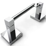 Ruacq Toilet Paper Holder Chrome Double Post Pivoting Square Tissue Holders Roll Holder Hangers Toilet Paper Stand Stainless Steel and Zinc Alloy Modern Wall Mounted