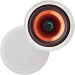 6.5" Ceiling Wall Mount Speakers - Pair of 2-Way Midbass Woofer Speaker 1/2'' Polymer Dome Tweeter Flush Design w/70Hz-20kHz Frequency Response & 200 Watts Peak Easy Installation - Pyle PDIC61RD