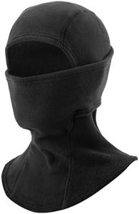 ROCKBROS Cold Weather Balaclava Ski Mask for Men Windproof Thermal Winter Scarf Mask Women Neck Warmer Hood for Cycling (Thick-Fleece Black)