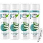 Satin Care Sensitive Aloe Vera Glide Shaving Gel for Women – Moisturising Shave Gel for Smooth, Irritation-Free Shave on Legs & Body (Pack of 4)