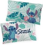 Disney Lilo & Stitch Misty Palm 2 Pack Pillowcase - Double-Sided Kids Super Soft Bedding (Official Disney Product)