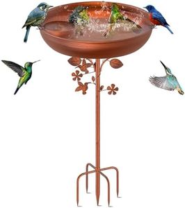 KHayRovies Mangiatoia per Uccelli Selvatici, Vassoio Mangiatoia, Abbeveratoio per Uccellini da Terra, Vaschetta in Ghisa da Giardino, Abbeveratoio per Da Esterno per Uccelli