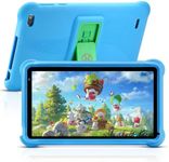 qunyiCO 7 inch Kids Tablet 32GB Android 11 WiFi Camera Bluetooth 2GB RAM HD Touch Screen 1024x600 Kid-Proof Case Parental Control Learning App on Playstore (Blue)