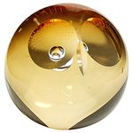 Caithness Glass Piece Crystal Wise Owl Celebrations Paperweight, Medium, Clear/ Gold