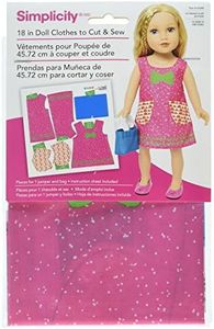 Simplicity Doll Clothes to Cut and Sew x 18in 1 Sheet