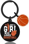 UIWIHHP Basketball Gifts for Girls Basketballs Keychain Gifts for Teen Girls Friend Sister Daughter Unique Birthday Gift for Women Basketballs Stuff Just A Girl Who Loves Basketball Keyring